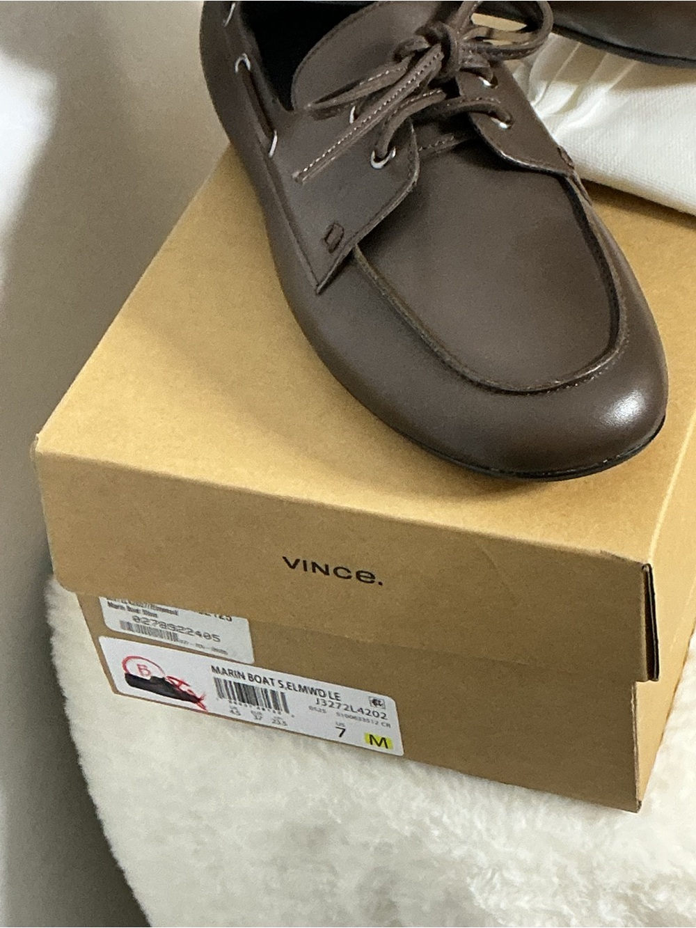 Vince Brown Leather Lace-Up Loafers / Boat Shoes - Size 7 - Picture 7 of 7